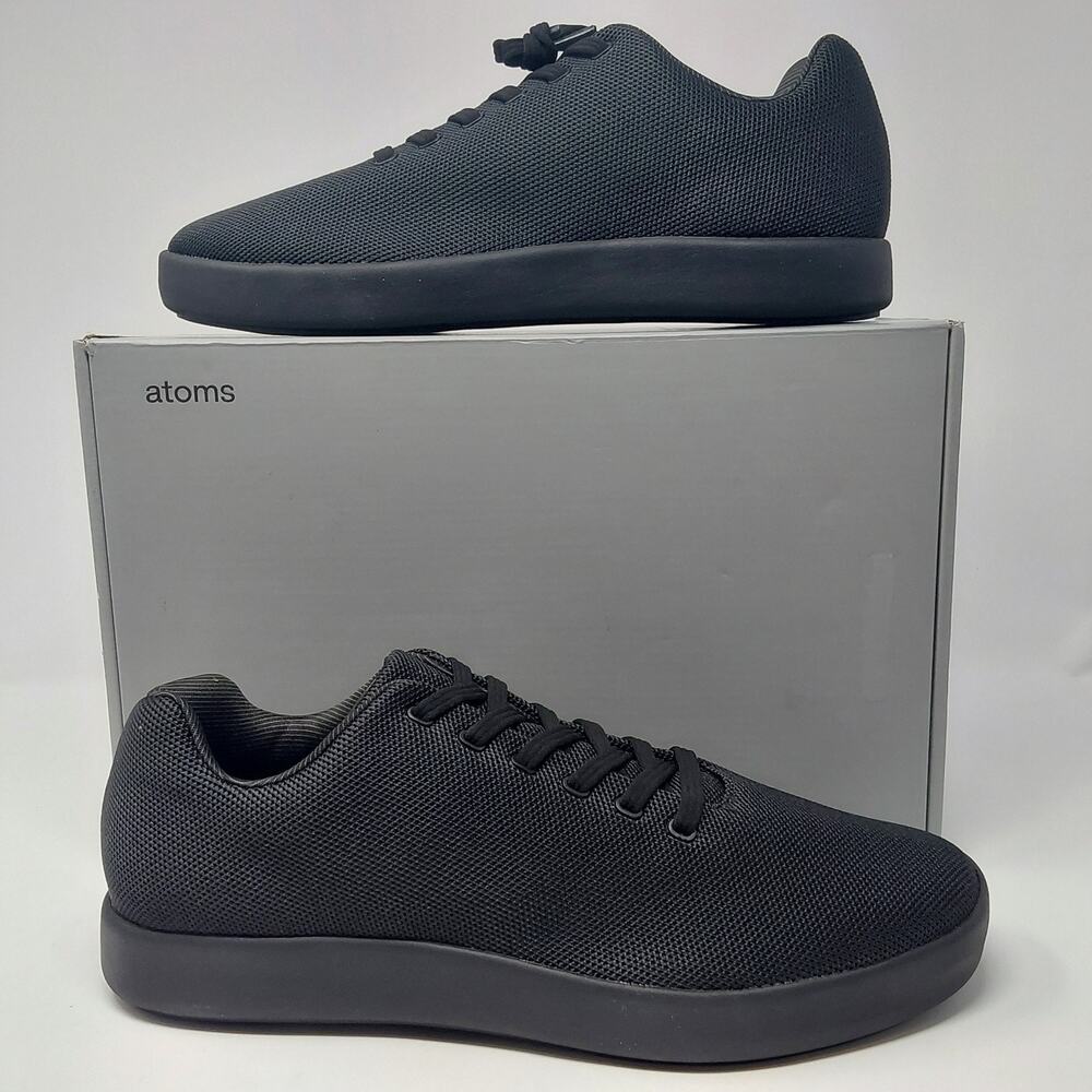 Atoms Model 000 Black Mens 12 Womens 13.5 Knit Comfort Sneakers 707-0081 Box